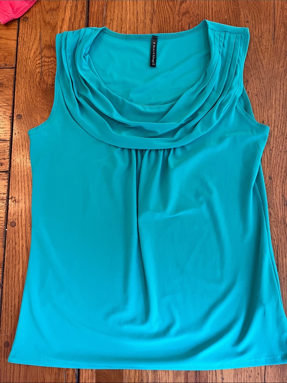 St. John's Bay Teal Sleeveless Cowl-Neck Tank